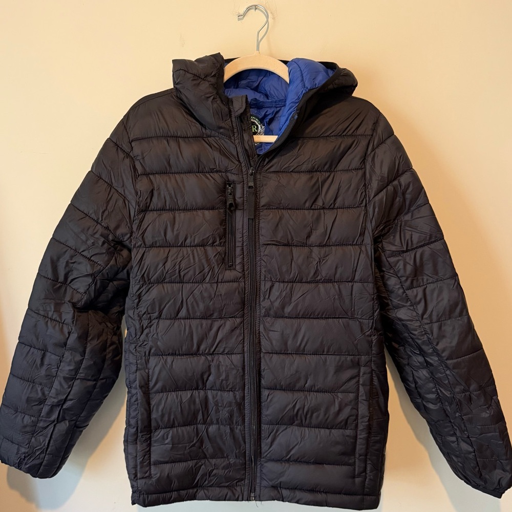 Urban Republic Black and Blue Kids Puffer Jacket NWOT